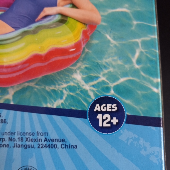 Bestway H20 inflatable Go Swim Ring/ Tube Rainbow Large - Picture 2 of 4